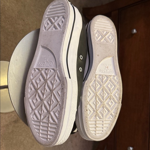 Pre-owned Converse Black leather/ and White sole Women's Sneakers - Picture 15 of 16